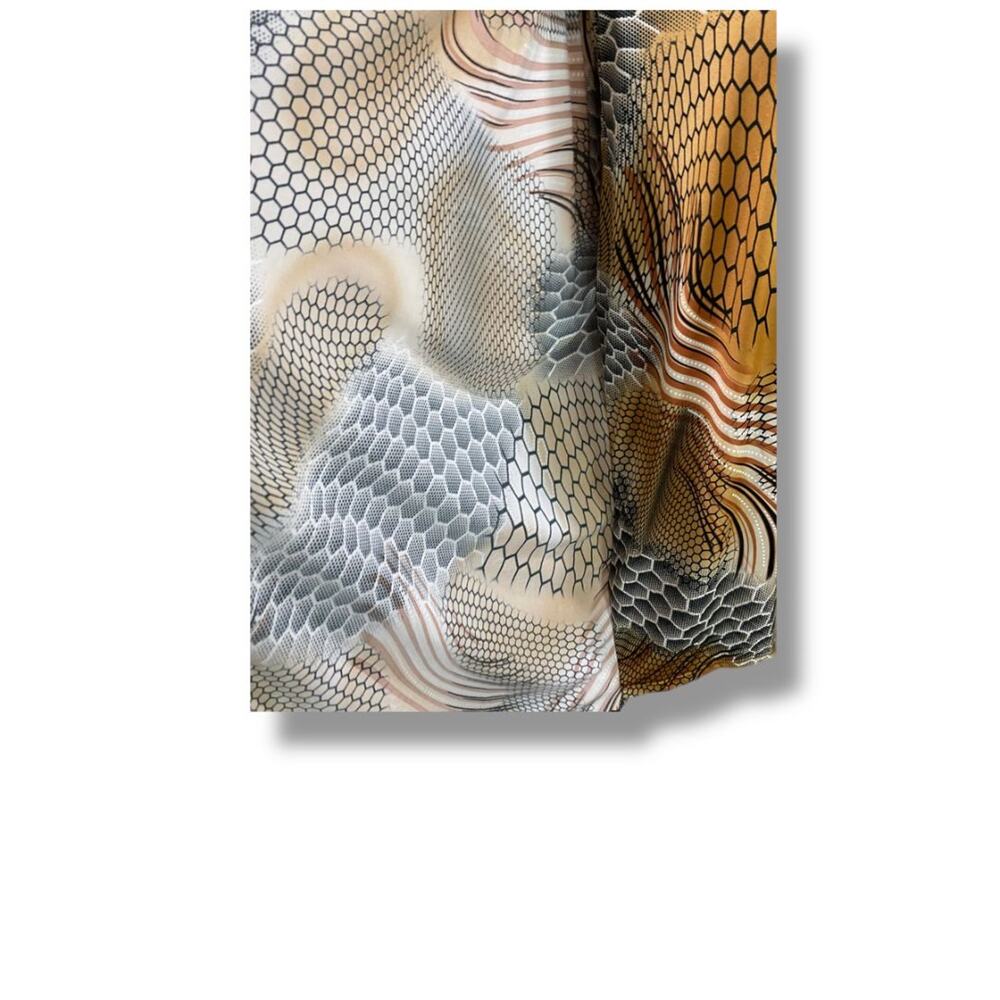 Size 3X LBisse Womens Shirt Pullover Faux Cardigan Abstract Reptile Print - Picture 4 of 7